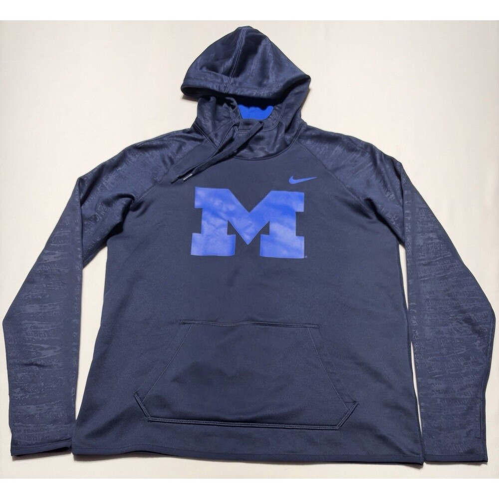 Michigan Wolverines Nike Hoodie Dri-FIT Pullover Men’s Size Medium 34673X MU